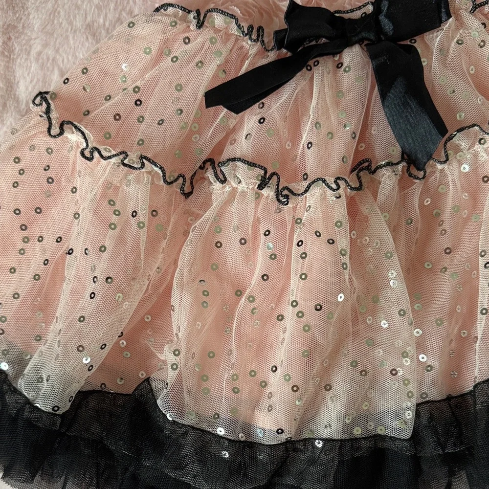 Girls Cream Rosette Dress